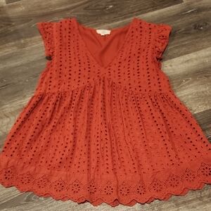 EUC ENTRO SMALL RUST BLOUSE